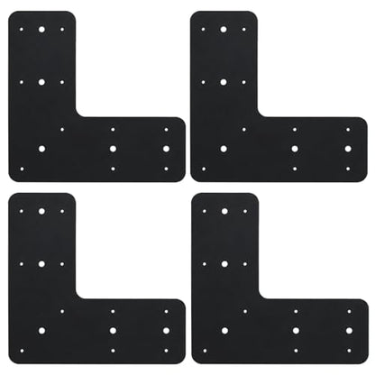 4 Pack 13.2''x5'' Flat L Brackets, Heavy Duty L Post Bracket - size: L shape
