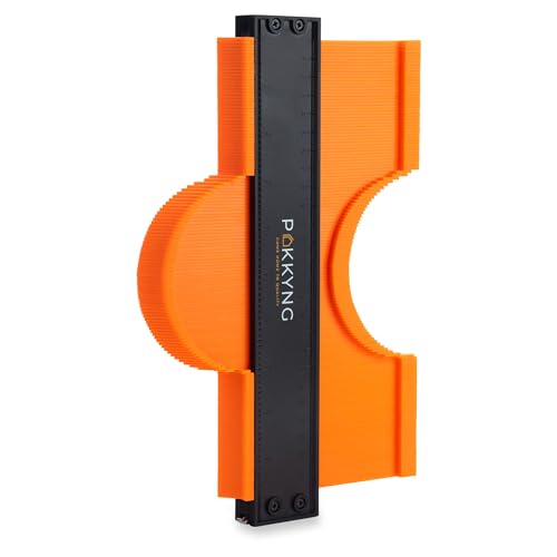 Contour Gauge Tool With Lock (10 Inches) - Contour Ruler Marking Tool - Super Gauge Shape and Outline Tool - Profile Gauge - Corner Measuring Tool for Odd Shapes - Woodworking Gifts for Men