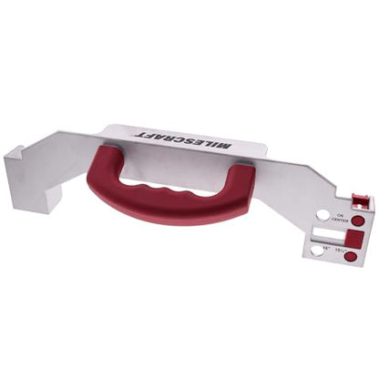 Milescraft 8416 Frame Crafter – 16 Inch On-Center Stud Layout Tool. Quick Adjust to 15-1/4 Inch Spacing for Wall Start. Durable Aluminum Framing Jig. Comfort Grip Rubber Handle. Precision Results.