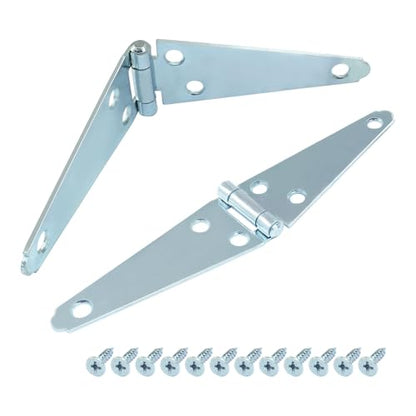 Hordion 2Pcs Strap Hinge Shed Door Hinges, 4 Inch Heavy Duty Gate Hinges - size: 4 Inch, 2Pcs