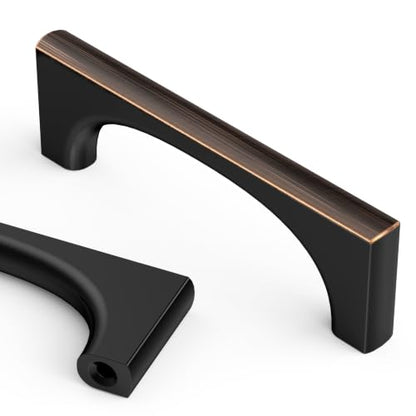 Asidrama 10 Pack 3 Inch(76mm) Oil Rubbed Bronze Cabinet pulls Kitchen Cabinet Handles, Cabinet Pulls Kitchen Cabinet Hardware for Cupboard Drawer Pulls 2321 - color: Oil Rubbed Bronze, size: 3" Hole Center, style: 10 Pack