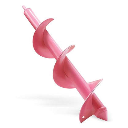TCBWFY 3.5" x16 Inch Pink Garden Auger Drill Bit for Planting- Perfect for Planting Bulbs, Flowers, and Small Trees - size: 3.5"x16"-Pink