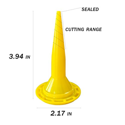 12 PCS Caulking Gun Nozzle, Yellow Reusable Extension Tips