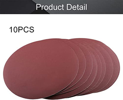 Heyiarbeit 10pcs 10" 250mm Sanding Discs 150 Grits Self Stick Adhesive Back Aluminum Oxide Sandpaper - style: 150#