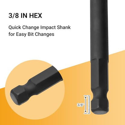 1 Inch x 17 Inch Auger Drill Bit, 3/8 Inch Hex Shank - size: 1" x 17"
