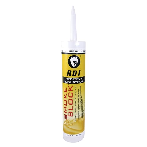 Red Devil SB100RD Smokeblock Sealant, 10.1 oz., Red, 12 Pack