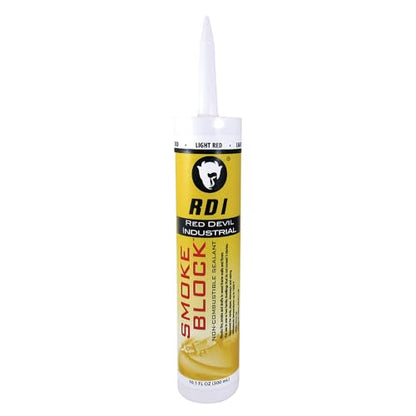 Red Devil SB100RD Smokeblock Sealant, 10.1 oz., Red, 12 Pack