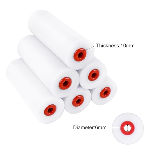 XDT Foam Paint Roller, 7 Piece 4 Inch in Sponge Roller Set with Small Foam Paint Roller Covers, Tray, Frame and Liner for Professional Painting Results, Sponge Rollers for Painting and Staining - size: Foam Roller 4Inch 7Pcs