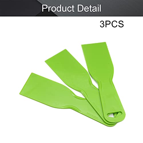 2 Inch Plastic Putty Knife, 3Pcs Flexible Paint Scraper Tool for Spackling - size: 2 inch