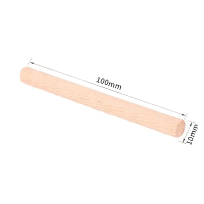 100Pcs Wooden Dowel Pins Kit 3/8 x 4 Inch Small Fluted Wood Dowels Pegs Hardwood Pin for Furniture Woodworking Crafts, Furniture, Door, DIY - size: 10mm x 100mm - 100PCS