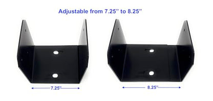 J.H. Yoder Timbers 8x8 Post Base Kit - Powder-Coated Heavy Duty Aluminum Post Anchors - Adjustable 7.25" - 8.25" Brackets - Hidden Concrete Anchors - Includes All Hardware - 2 Pack - Made in the USA - size: 8" x 8"