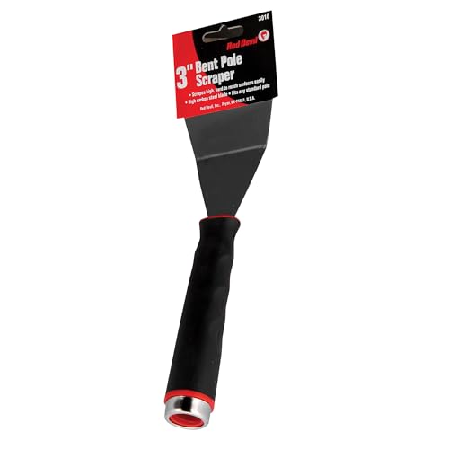 Red Devil 3016 3-Inch Bent Blade Pole Scraper with Threaded Handle, High Carbon Steel Blade for Surface Preparation, Paint Removal, and Hard-to-Reach Scraping - size: 1 Count (Pack of 1)