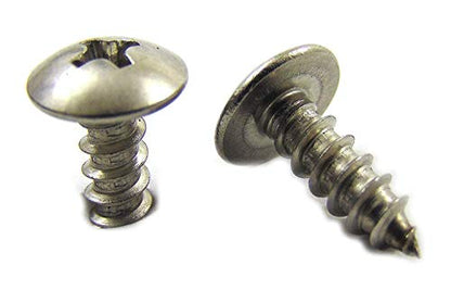 Bolt Dropper No. 6 x 3/4" Stainless Truss Head Phillips Wood Screw, (100 pc), 18-8 (304) Stainless Steel Sheet Metal Screws, Type A Point, Plain Finish by Bolt Dropper - size: #6 x 3/4"
