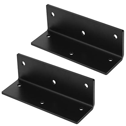 2 PCS 9"x3" Heavy Duty L Angle Bracket, Stair Stringer Hanger, 3/16" Thick