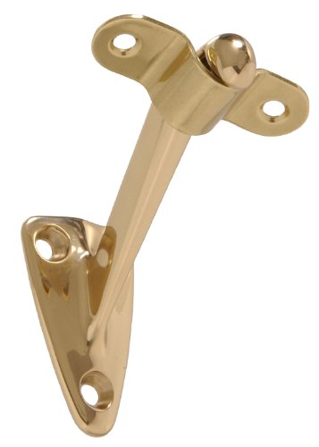 Hillman Handrail Bracket, 1 Pack, Bright Brass