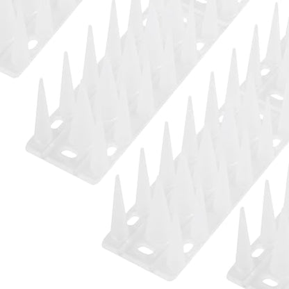 OFFO Bird Spikes for Pigeon Woodpecker Crow, Outdoor Use for Balcony Patio Window, Easy to Install, Frosted White, Covers 12.5 Feet(3.8m) - color: Frosted White