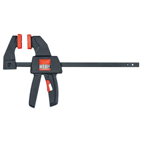 BESSEY EHK series Micro 4 1/2" Trigger Style Clamp, Fast Acting One Hand Woodworking Clamps for Wood working, Carpentry, Home Improvement, DIY, Construction Projects - size: 4.5 in, style: Ergonomic