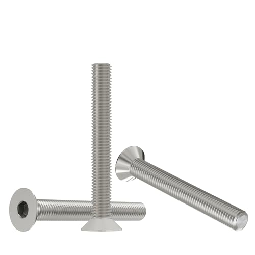 10 Pcs M5x40mm Flat Head Socket Cap Screws,Allen Hex Drive Type, 304 Stainless Steel countersunk Bolt, Full Threaded - size: M5x40mm /10 Pcs