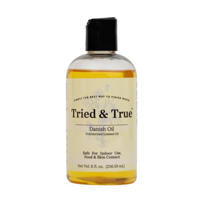 Tried & True Danish Oil, Polymerized Linseed Oil Wood Finish & Sealer,8 oz. - size: 8oz