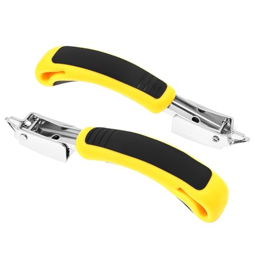 QWORK Heavy Duty Staple Remover Staple Puller Tool, 2 Pack Upholstery Staple Remover with Stainless Steel Tip for Furniture Carpet Cartons Wood Boxes Frames Floors