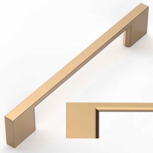 Amerdeco 10 Pack Champagne Bronze Cabinet Pulls 5" - color: Champagne Bronze, size: 5" hole center