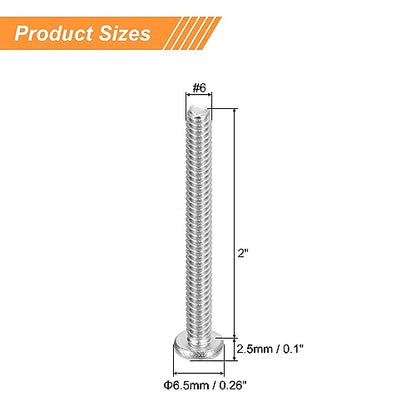 uxcell #6-32x2 Pan Head Machine Screws 304 SS Phillips Drive, 10 Pack - size: #6-32x2"