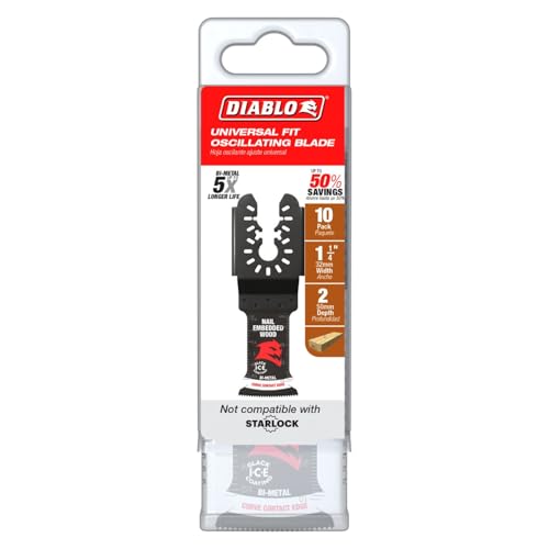Diablo Demo Demon Oscillating Tool Blade 1-1/4" Width, 2" Depth, 10-Pack