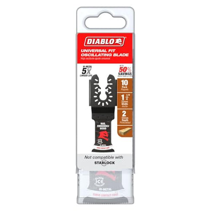 Diablo Demo Demon Oscillating Tool Blade 1-1/4" Width, 2" Depth, 10-Pack