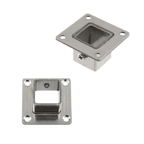 Wealrit 4 PCS Square Post Bases, 0.75" Deck Flange Anchor Bases - style: 4 pcs 0.75" x 0.75"
