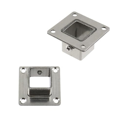 Wealrit 4 PCS Square Post Bases, 0.75" Deck Flange Anchor Bases - style: 4 pcs 0.75" x 0.75"