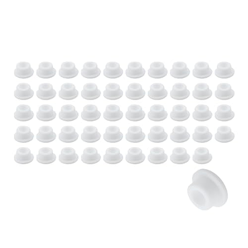 50pcs 1.5mm White Plastic Hole Plugs Round Drill Hole Screw Cap - color: White, size: 1.5 mm