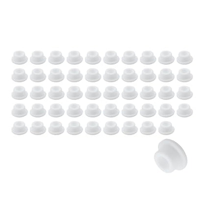 50pcs 1.5mm White Plastic Hole Plugs Round Drill Hole Screw Cap - color: White, size: 1.5 mm