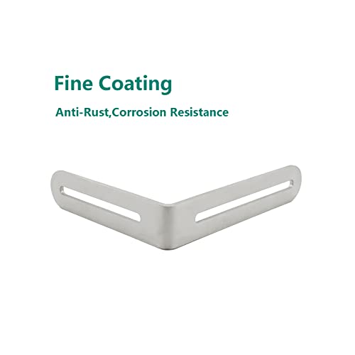 4 PCS Adjustable L-Shape Corner Brace, ULIFESTAR Heavy Duty Thicken Stainless Steel Joint Right Angle Brackets L Slotted Support Shelf Bracket for PC Case,Fixing Furniture-100x120x3mm/3.94x4.72x0.12'' - size: Silver 3.94 x 4.72 x 0.12 inches