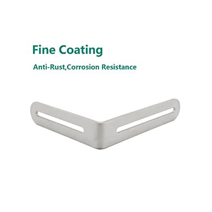 4 PCS Adjustable L-Shape Corner Brace, ULIFESTAR Heavy Duty Thicken Stainless Steel Joint Right Angle Brackets L Slotted Support Shelf Bracket for PC Case,Fixing Furniture-100x120x3mm/3.94x4.72x0.12'' - size: Silver 3.94 x 4.72 x 0.12 inches
