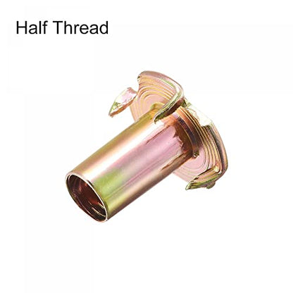 uxcell M8x20mm T-Nuts 4 Pronged Tee Nut Carbon Steel Threaded Inserts for Wood 24pcs - size: M8x20mm