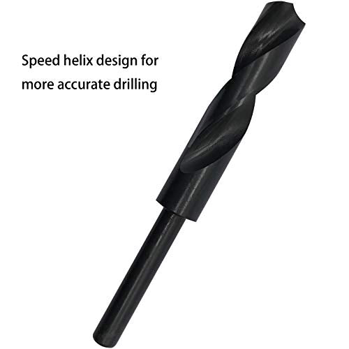 18mm(23/32-Inch) Reduced Shank Drill Bit, 1/2” Shank High Speed Steel Twist Drill Bit HSS-9341 for Aluminum Plate Copper Wood Stainless Steel - size: 18mm
