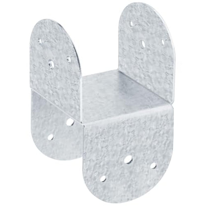 GBGS 4 Pack 4x4 Post Connector,14 Gauge,Silver,Hot Dip AI-Zn