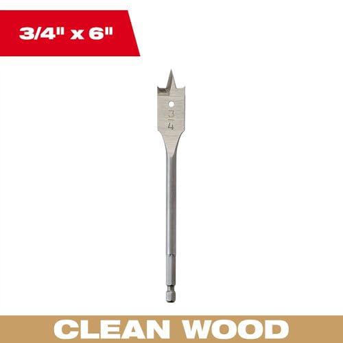 Milwaukee Accessory 48-27-0751 3/4" Flat Boring Spade Bit