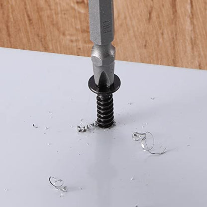 #10 x 3/4" Sheet Metal Screws 100Pcs 410 Stainless Steel Flat Head Fast Self Tapping Screws Black Oxide by SG TZH - size: #10 x 3/4"