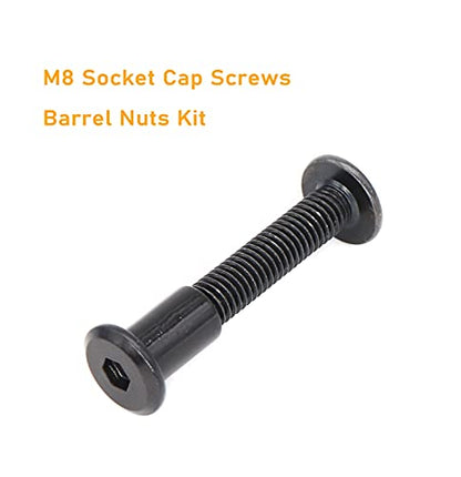 50pcs Black M8 Countersunk Rivet Socket Cap Connecting Bolts Cap Nuts Assortment Kit, M8 x 20mm/25mm/30mm/35mm/40mm - size: M8 x 20mm/25mm/30mm/35mm/40mm 25-Pack