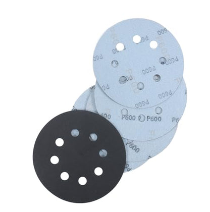 50 Pcs 5 Inch 8 Hole 600 Grit Wet and Dry Sanding Discs, Round Hook and Loop Disc Sandpaper for Random Orbital Sanders - style: 600 Grit