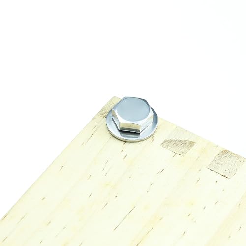 3/8 x 1-1/4" Hex Head Lag Screws Bolts with Flat Washers (20 Sets), 304 Stainless Steel 18/8, Full Thread, Deck Screws, Heavy Duty Hex Head Wood Lag Screws, Fayeploo - size: 3/8 x 1-1/4"
