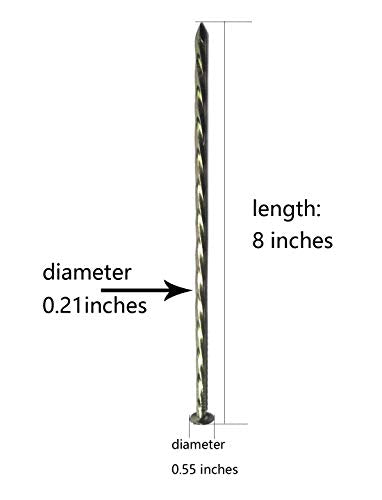 22 Pcs 8 inch Galvanized Spiral Metal Landscape Stakes, Landscape Spikes - color: 22 Pack 8inch