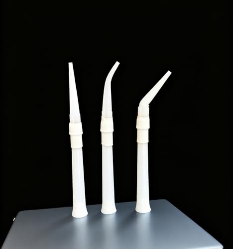 3 PCS Professional Caulking Gun Nozzle Tips Set, White Plastic