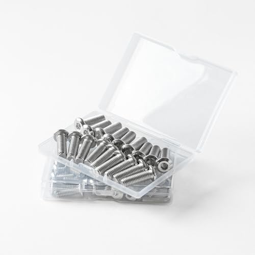 M6 x 20mm (20 Pack) Metric Flat Head Hex Socket Cap Screws Bolts, 304 Stainless Steel 18-8, Hex Drive, Bright Finish, Fully Machine Thread - size: M6 x 20