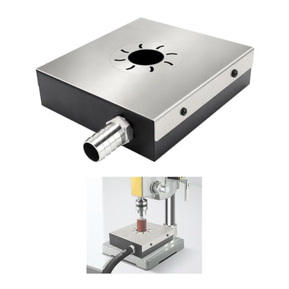 Benchtop Drill Press Square Dust Extraction Unit 7-1/2’’x 6-1/2’’ Metal, Drill Press Dust Collector for Woodworking