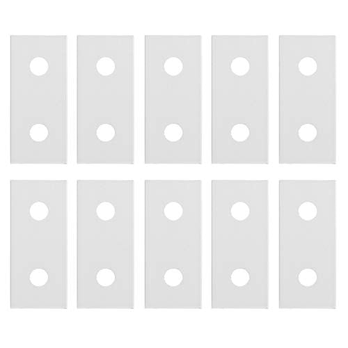 Joining Plate, Pack of 10 Aluminum Flat Connecting Plate Reinforcement Vertical Connection Tool Rectangular 2 Hole Placement Joining Plate for Construction Industry (2020) - size: 2020