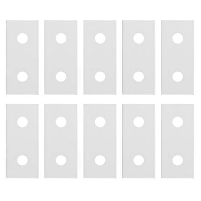 Joining Plate, Pack of 10 Aluminum Flat Connecting Plate Reinforcement Vertical Connection Tool Rectangular 2 Hole Placement Joining Plate for Construction Industry (2020) - size: 2020