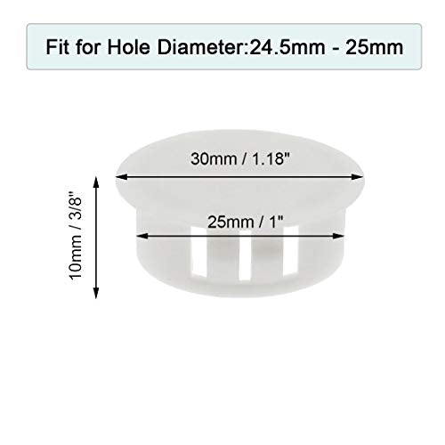 Plastic Hole Plugs, 25mm/1", White, 30PCS - color: White, size: 25mm/1"