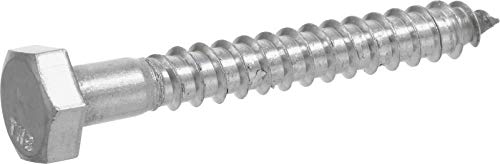 Hillman 10 Pcs Hex Head Lag Screws (1/2" x 8") | Hex Drive Wood Lag Bolts for Structural Wood Connections | 18-8 Stainless Steel Fasteners for Decks, Framing, Retaining Walls & Outdoor Projects